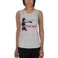 thumbnail image 1 of Boxing Therapy Ladies’ Boxing Graphic Muscle Tank (Athletic Heather, M), 1 of 3