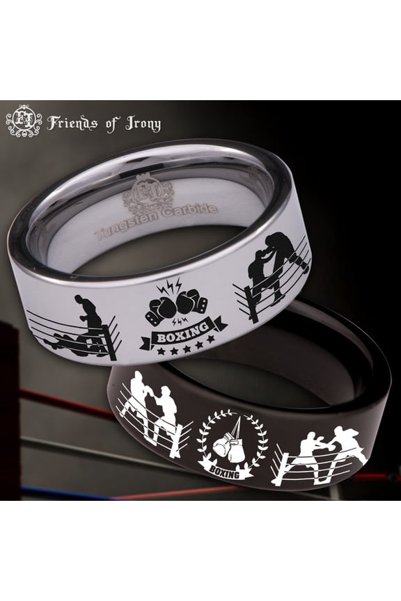 Boxing Tungsten Carbide Ring