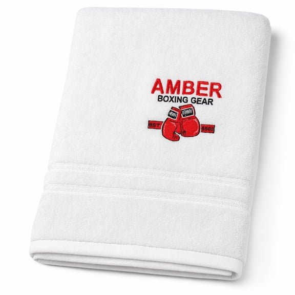 Boxing Workout Towel, Ultra-Soft Terry Cloth, Highly Absorbent, Durable & Odor-Resistant, Quick-Dry, Machine Washable Ideal for Boxing, Gym, Sports & Fitness Training White, 16 x 25 Inches