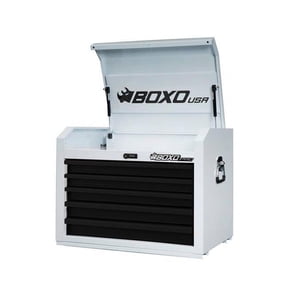 Boxo Tools BOXUAC2651AL-W-1 26 in. Pro Series 5-Drawer Top Tool Chest, Gloss White
