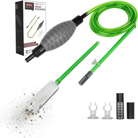 Boxtech Fish Tank Water Change, Vacuum Siphon Water Changer Pump Sand Cleaner for Aquarium Water Filter