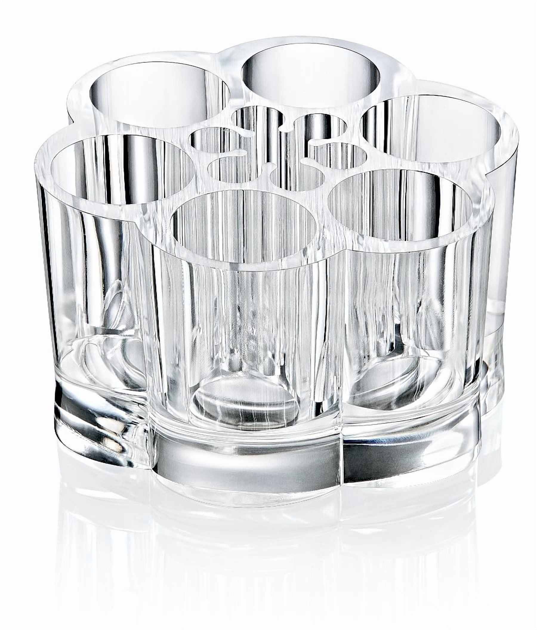 Boxup Makeup Organizer - Daisy Shape Lipstick Holder And Skin Care Desk Accessories, Cute Small Beauty Cosmetics Table Organizers For Women & Teen Girls, Pretty Lip Stick Gloss Storage Stand