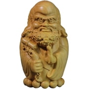 Boxwood 8cm Cartoon Dharma Wood Carving Zen Buddha Statue Master Feng Shui Sculpture Home Decor