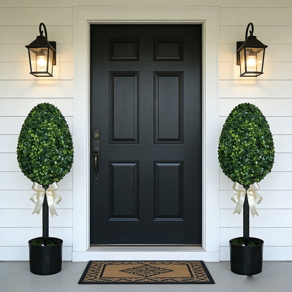 Boxwood Easter Bunny Topiary, Easter Decorations, Artificial Bunny Shaped Tree, Spring Decoration for Home Yard Front Door Porch Mantle Party