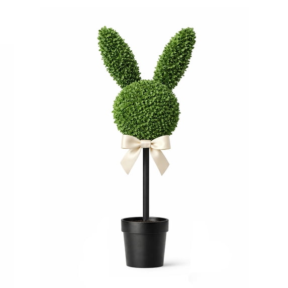 Boxwood Easter Bunny Topiary, Easter Decorations, Artificial Bunny Shaped Tree, Spring Decoration for Home Yard Front Door Porch Mantle Party