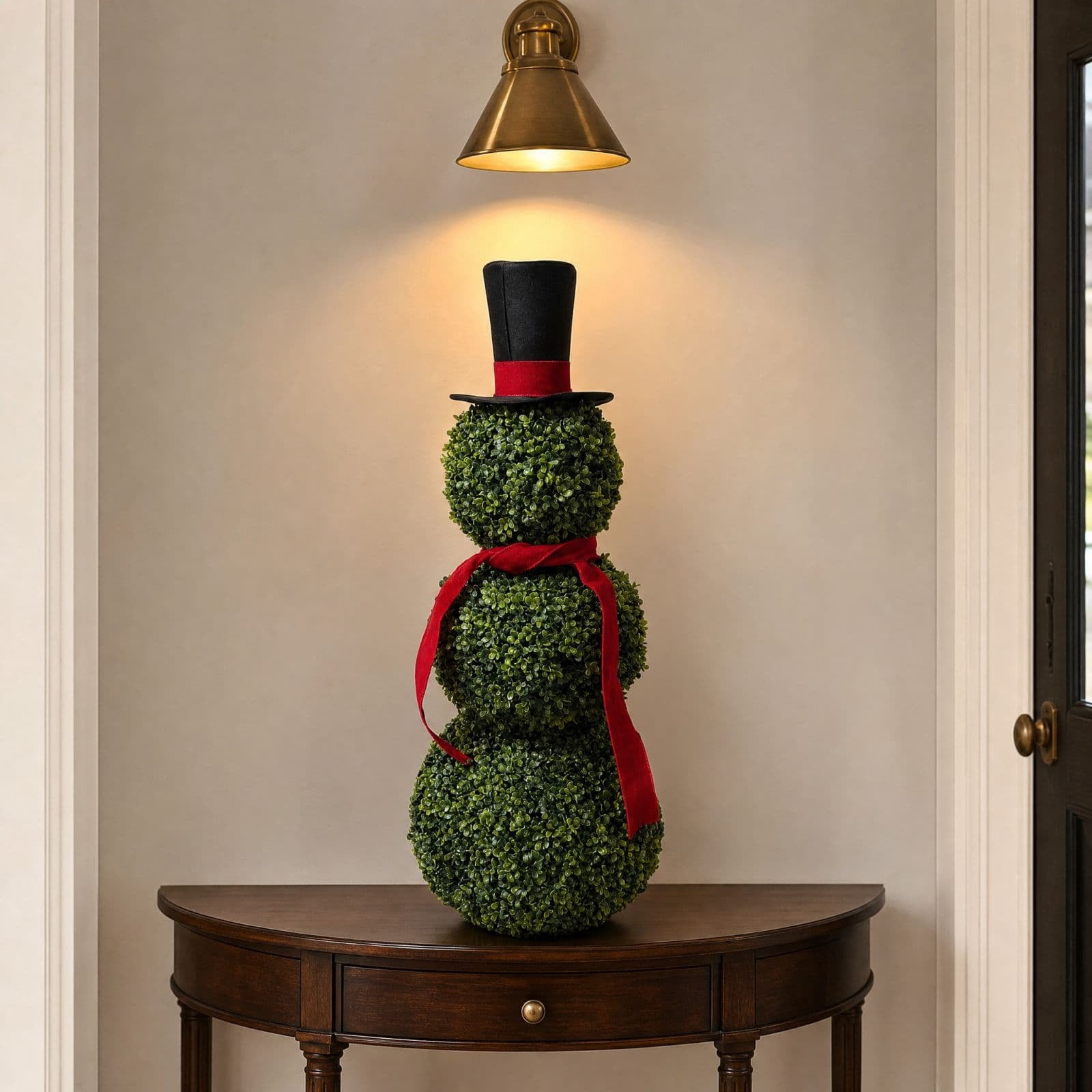 Boxwood Snowman Topiary 32