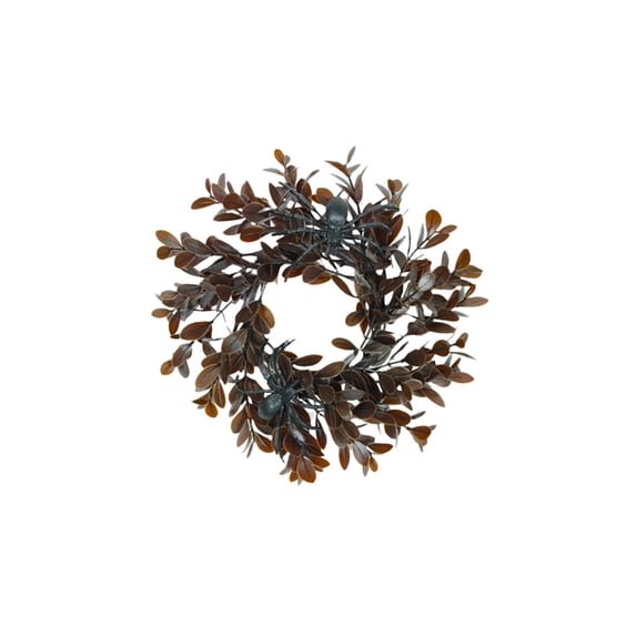 Boxwood Wreath, Candle Ring, Holiday Wall Decor, Rustic Door Wreath, Natural Wreath, Holiday Decor Wreath Outdoor, 8in