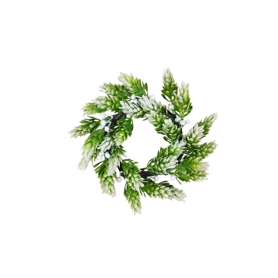 Boxwood Wreath, Candle Ring, Holiday Wall Decor, Rustic Door Wreath, Natural Wreath, Holiday Decor Wreath Outdoor, 8in