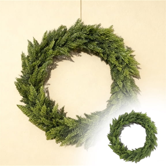 Boxwood Wreath For Front Door Year Round Indoor Outdoor Use With Realistic Greenery And Full Leaves For Seasonal Home