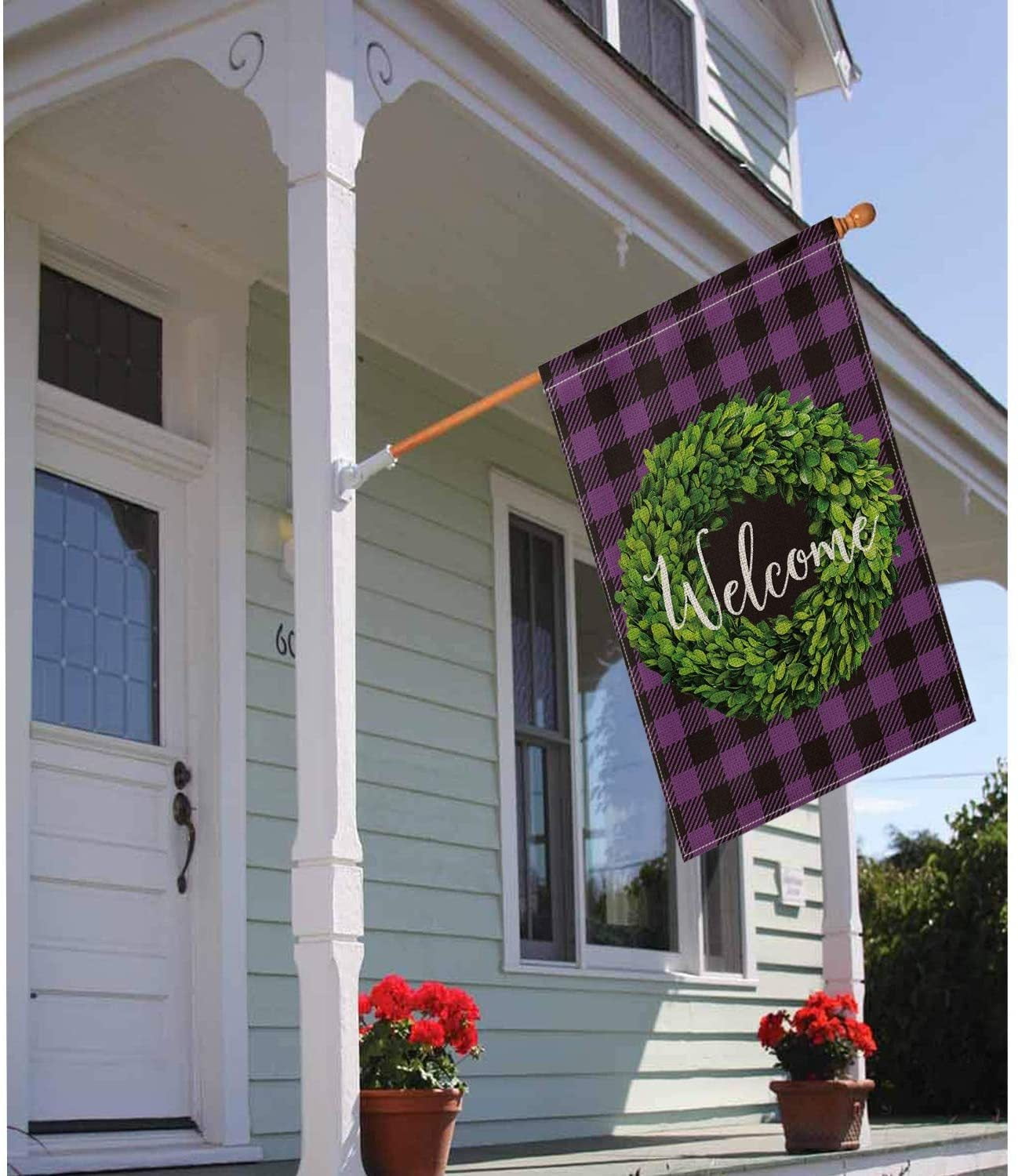 mardi gras boxwood wreath