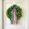 thumbnail image 1 of Boxwood Wreath with Bow, Red/White/Blue, 18", 1 of 4