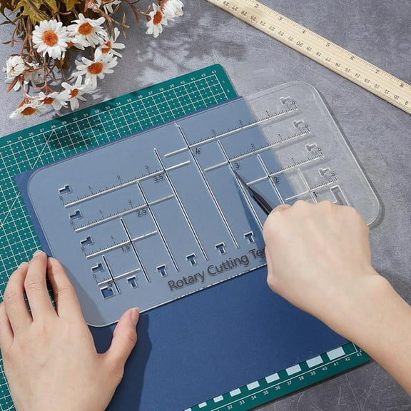 Boxy Bag Making Templates Acrylic Cutting Templates with Scale Bag Maker Boxed Bottom Cutting Template