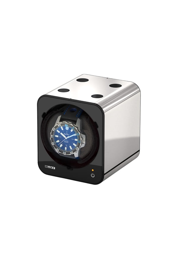 Fancy Brick watch winder, platinum look, without adapter