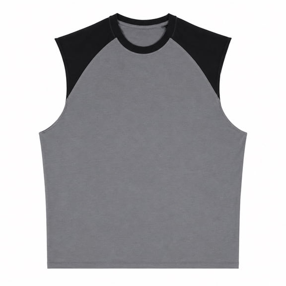 Brooklyn Cloth Boxy Muscle Tee, Cotton, Casual, Young Men's for Adults, Steel Grey, X-Large