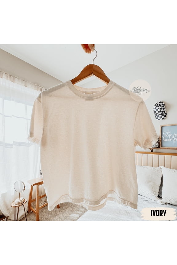 Boxy Plain Brand Bulk Blank Soft Crop Summer T-Shirt, Unisex T-Shirt