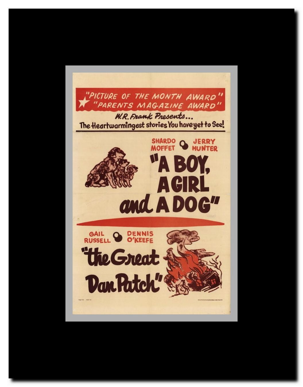 Boy A Girl and a Dog Framed Movie Poster