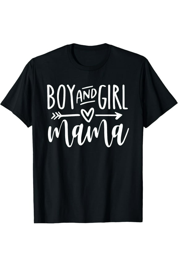 Boy And Girl Mama Mom of Two Mommy Mother's Day Women T-Shirt