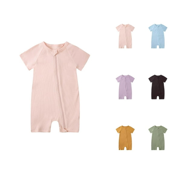 Boy Baby Clothes Baby Boy Romper Boys Romper and Jumpsuit - Baby Sleepers with Zipper Short Sleeve Design for Comfort and Style