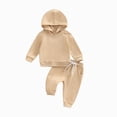 thumbnail image 1 of Boy Baby Clothes Girl Fall Winter Letter Long Sleeve Elastic Waist Sweatshirt Tops and Pants Set 2 Piece 3M-3T, 1 of 7