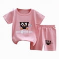thumbnail image 1 of Boy Baby Clothes Outfits Shirts Sets Children's Spring Summer Cotton Round Neck Printed Sleeveless Beach 3 6 12 18 24 Months 3T T shirt + Drawstring Short Pants Shirt Pullover Tops Shorts 2 Piece, 1 of 3