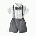 thumbnail image 1 of Boy Baby Clothes Toddler Boys Girls Fashion Outfits Set Kids Summer Cotton Button Down Prints Short Sleeve Beach 3 6 12 18 24 Months 3T Shorts Outfit Crew Tank Tees+Shorts 2-Piece, 1 of 4