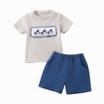 thumbnail image 1 of Boy Baby Clothes Toddler Boys Kids Summer Solid Print Short Sleeve Training 6 12 18 24Months 2T 3T T Shirt and Shorts Boys' Clothing Sets with Pocket Two Pieces Set, 1 of 9