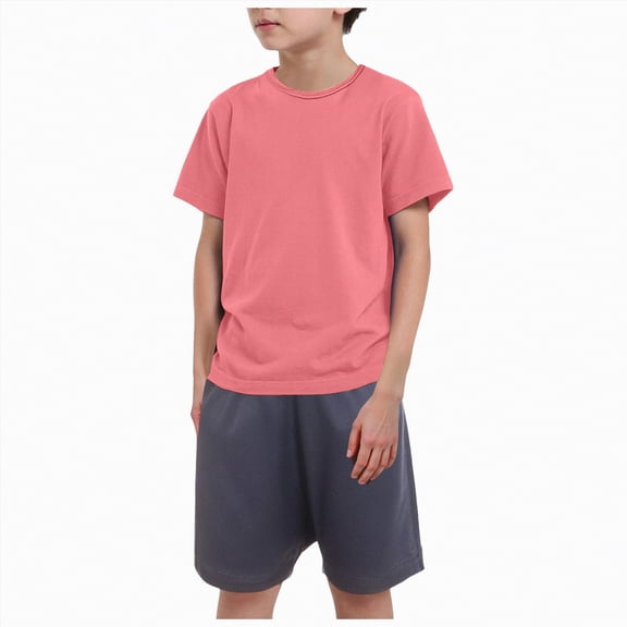 Boy Baby Clothes Toddler Boys Sets Kids Unisex Summer Cotton Loose Printed Short Sleeve Training 6M 12M 18M 24M 3T 4T Children Clothing Set 2-Piece