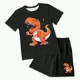 thumbnail image 1 of Boy Baby Clothes Toddler Boys Summer Set Kids Dinosaur Printed Short Sleeved Training 1t 2t 3t 4t 5t 6t Tops T-Shirt+Pants Shorts T-Shirt Pocket Pants Two Pieces, 1 of 6