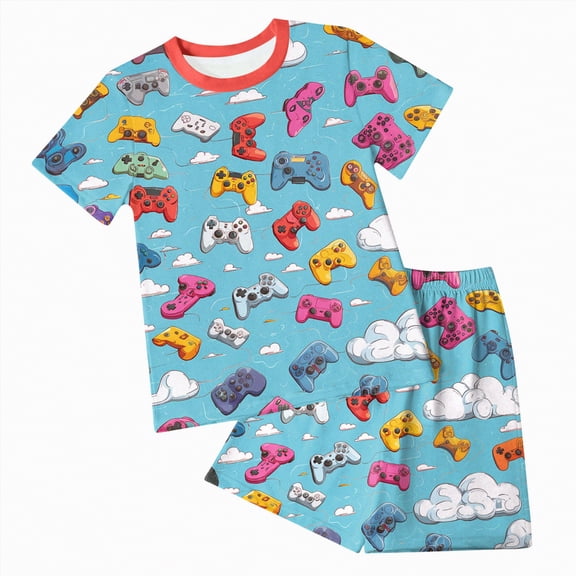 Boy Baby Clothes Toddler Kids Spring Summer Cute Print Short Sleeved Casual 12 18 24 Month 3T 4T 5T T Shirt Set Outfits Two Pieces