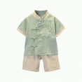 thumbnail image 1 of Boy Baby Clothes Toddler Kids Summer Embroidery Print Short Sleeved Sports 6M 12M 18M 24M 3T 4T Shorts Two Piece Set Tees and 2-Piece, 1 of 3