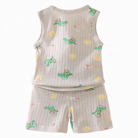 Boy Baby Clothes Toddler Set Children's Spring Summer Knitted Letter Print Short Sleeved Training 0 6 12 18 24 Months 2T 3T T Shirt and Shorts Sets Pjs Two Pieces