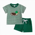 thumbnail image 1 of Boy Baby Clothes Toddler Summer Kids Unisex Spring Animal Printed Short-sleeved Sports 6M 12M 18M 24M 3T 4T Outfits Outfits&Set 2PCS Set, 1 of 3