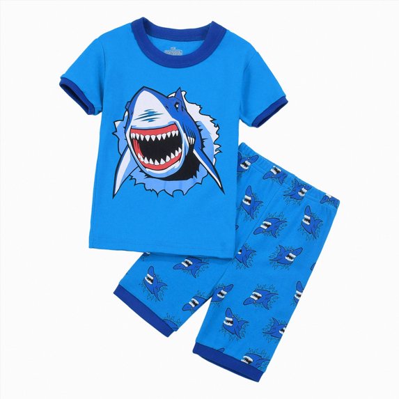 Boy Baby Clothes Toddler Summer Shorts Set Children's Spring Cotton Elastic Printed Short-sleeved Running Suit 0 3 6 12 18 24 Months T-Shirt + T Shirts Tops Outfits 2 Piece