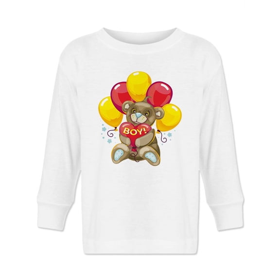 Boy! Balloon Bear Long Sleeve Toddler -Image by Shutterstock,  2 Toddler