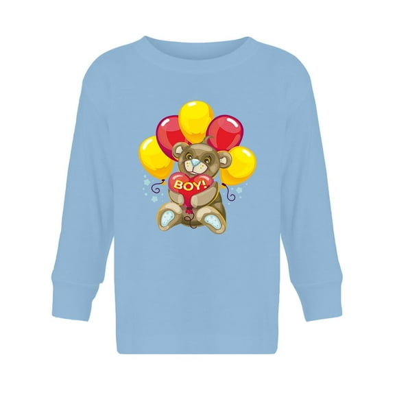 Boy! Balloon Bear Long Sleeve Toddler -Image by Shutterstock, 2 Toddler