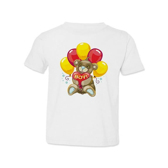 Boy! Balloon Bear T-Shirt Toddler -Image by Shutterstock, 4 Toddler