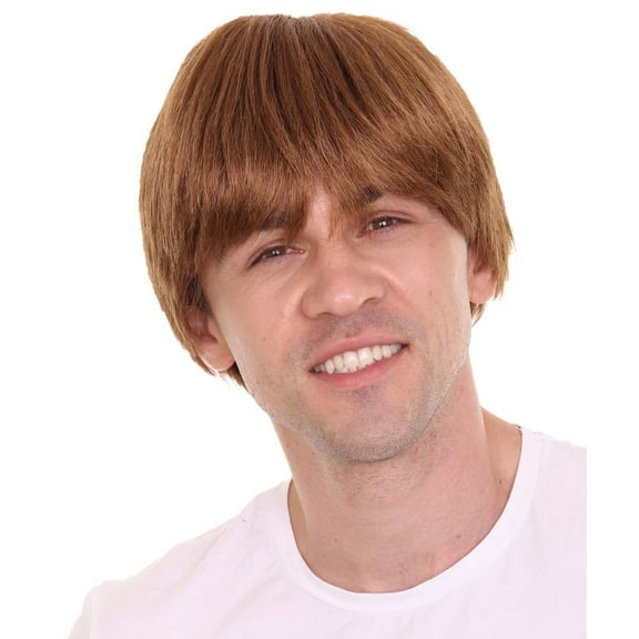 HPO Teenage Band Wig | Brown Vintage Wigs | Premium Breathable Capless Cap