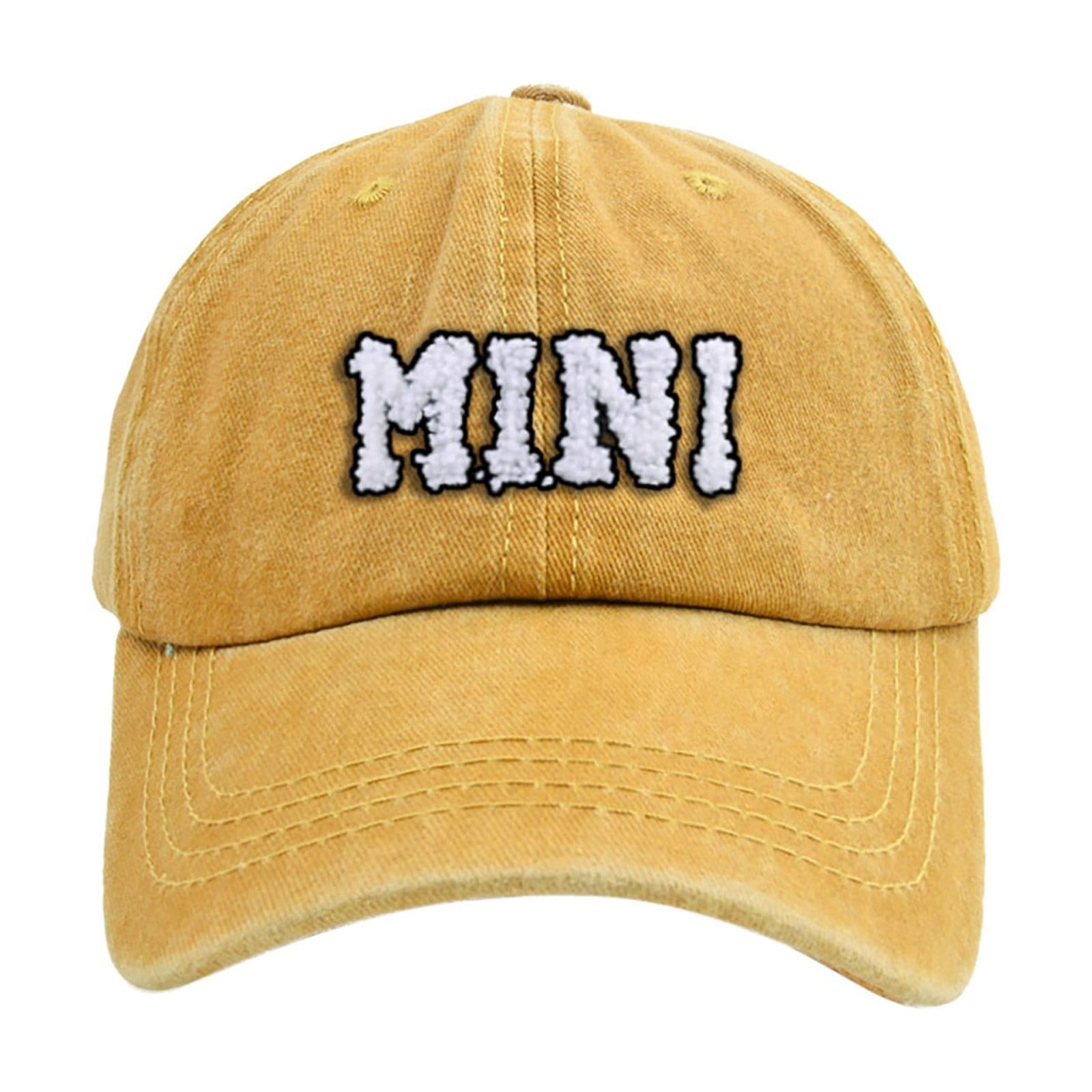 Boy Baseball Hats Fashionable English Letter Embroidered Solid Color