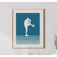Boy Baseball Pitcher Wall Art Print, Retro Gradient Sports Decor ...