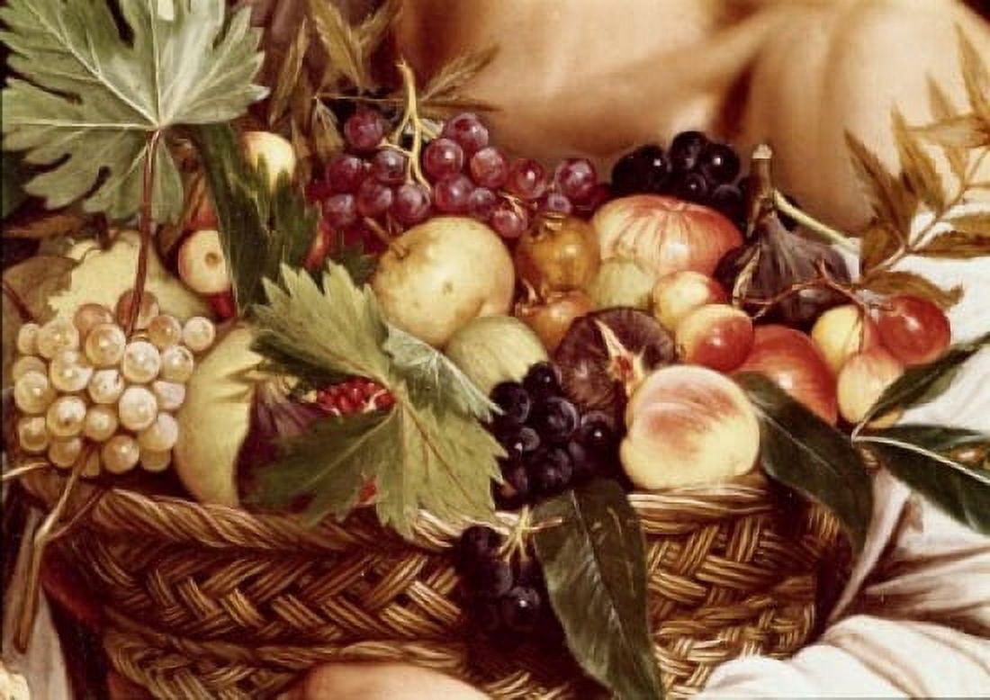 Boy With Basket Of Fruit - Detail C1607 Michelangelo Merisi da Caravaggio (1571-1610 Italian) Oil On Canvas Galleria Borghese Rome Italy Canvas Art - Michelangelo Merisi da Caravaggio (24 x 36)