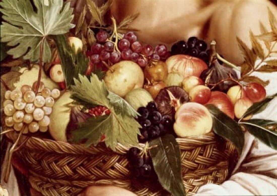 Boy With Basket Of Fruit - Detail C1607 Michelangelo Merisi da Caravaggio (1571-1610 Italian) Oil On Canvas Galleria Borghese Rome Italy Canvas Art - Michelangelo Merisi da Caravaggio (18 x 24)
