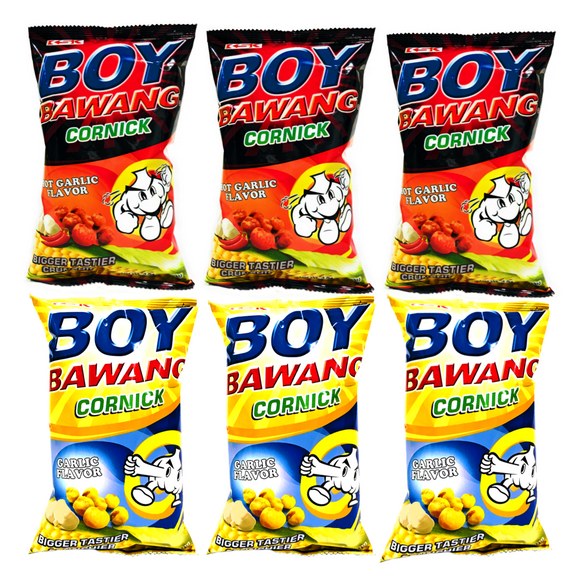 Boy Bawang Cornick Garlic and Boy Bawang Cornick Hot Garlic Bundle