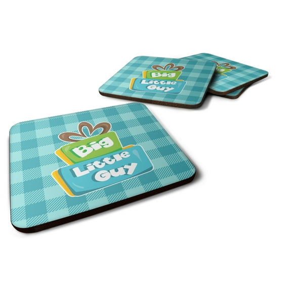 Boy Big Little Guy Foam Coaster Set of 4