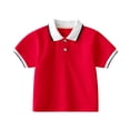thumbnail image 1 of Boy Blouses Casual Short Sleeve Solid Color Button Closure Comfortable Soft Fabric Kids Clothing, 1 of 4
