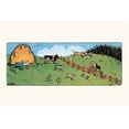 thumbnail image 1 of Boy Blue sleeps by a haystack as the cows and sheep play in the meadow. Poster Print by Queen Holden (18 x 24), 1 of 1