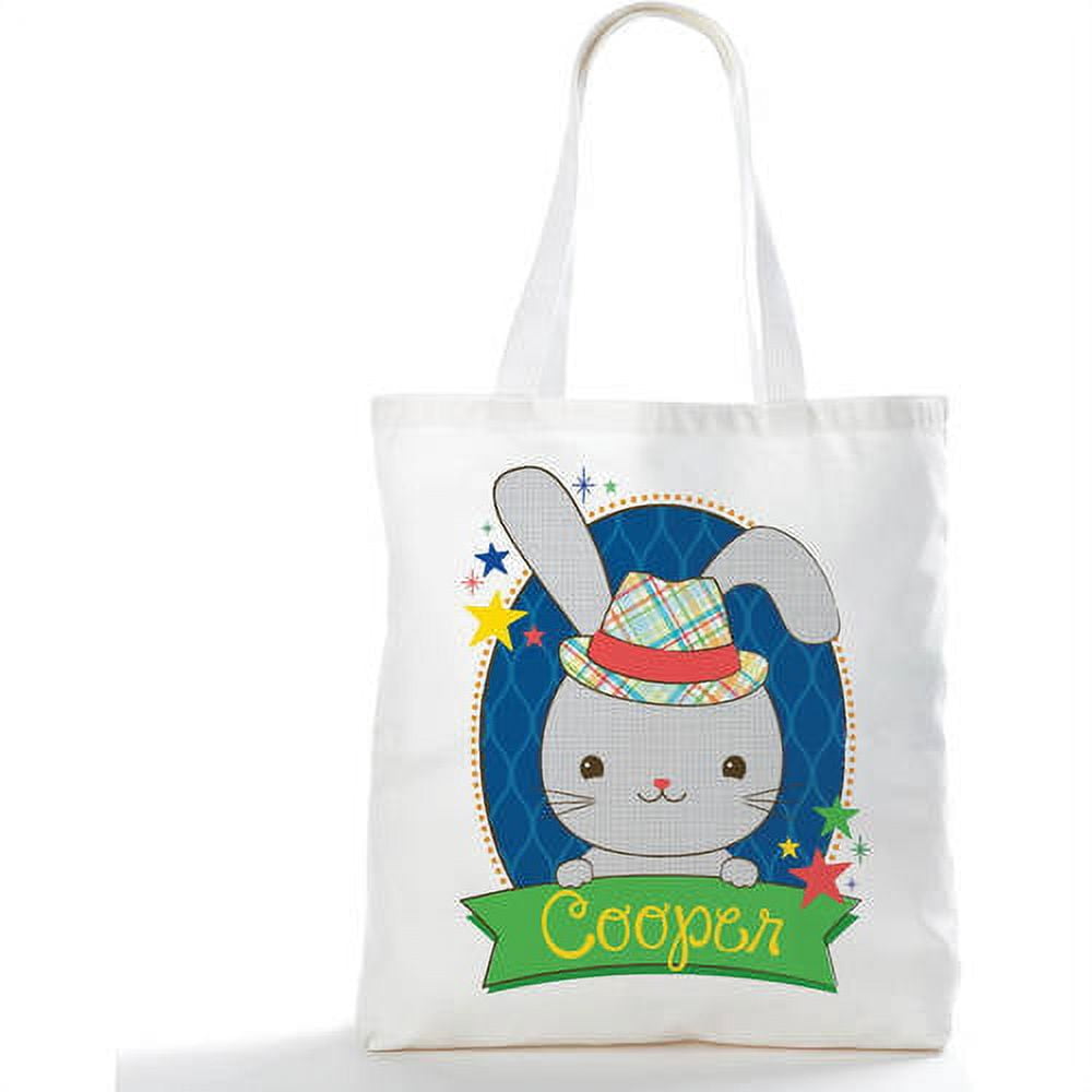 Boy Bunny or Girl Bunny Personalized Easter Tote Bag