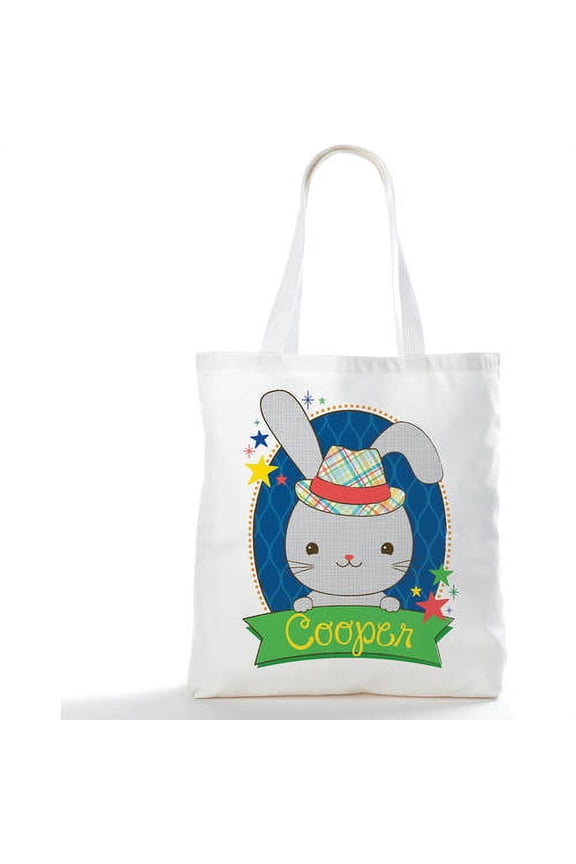 Boy Bunny or Girl Bunny Personalized Easter Tote Bag