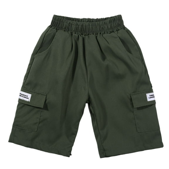 Boy Cargo Shorts Size 14-16 11-12 Years Loose Short Boy Boy Cargo Shorts Size 14-16 Boys Y2k Shorts Boys Summer Shorts Elastic Waist #Army Green