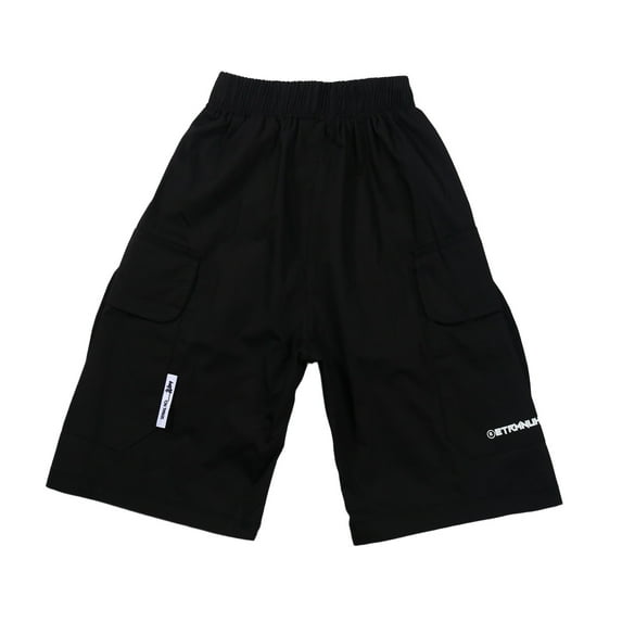 Boy Cargo Shorts Size 14-16 9-10 Years Loose Shorts Boy Cargo Shorts Y2k Shorts Boys Summer Shorts Elastic Waist Outdoor Cargo Bottoms #Black