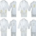 thumbnail image 1 of Boy ChildrenBaby Baptism White Tail Tuxedo Embroidery Mary Maria Pope Stole Sm-7, 1 of 6